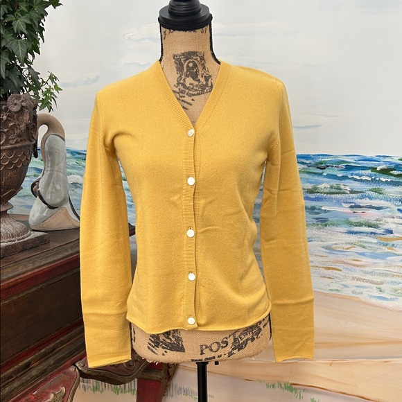 Elegant Mustard Cardigan Sweater